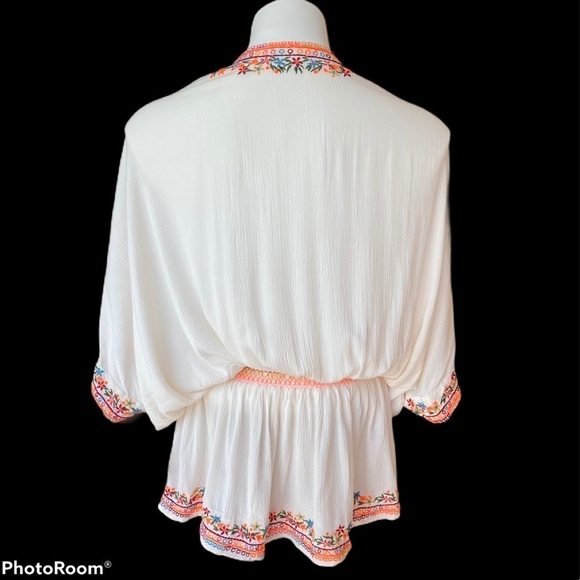 ALTAR’D STATE Bohemian Embroidered Swimsuit Cover Or Blouse Size M NEW - Picture 5 of 9